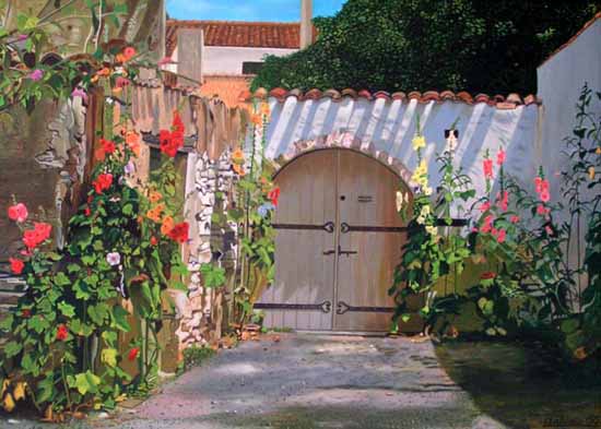 callejuela con flores (isla)